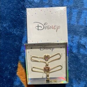 Disney Gold and Pink Bracelet Trio
